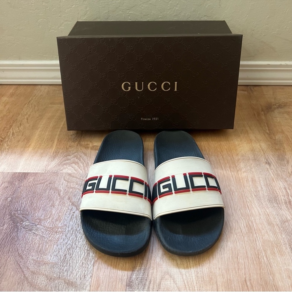 Gucci Rubber Slides Size 38 - Picture 1 of 7